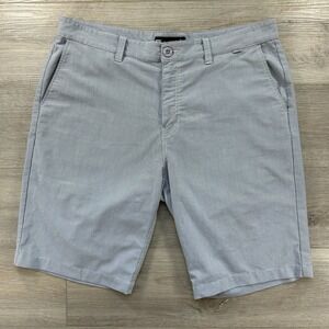 Travis Mathew Mens Size 38 Blue Gray Striped Beck Performance Casual Golf